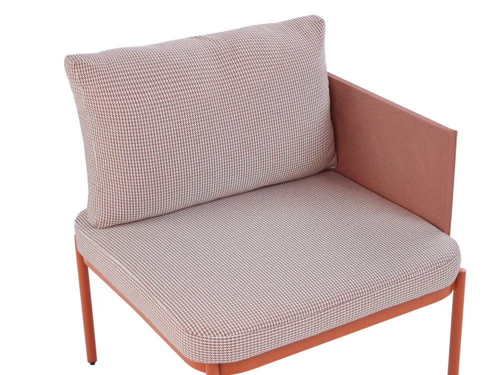 Loungesett til hagen med bord 2-seters TERRACINA Metall Oransje_826679