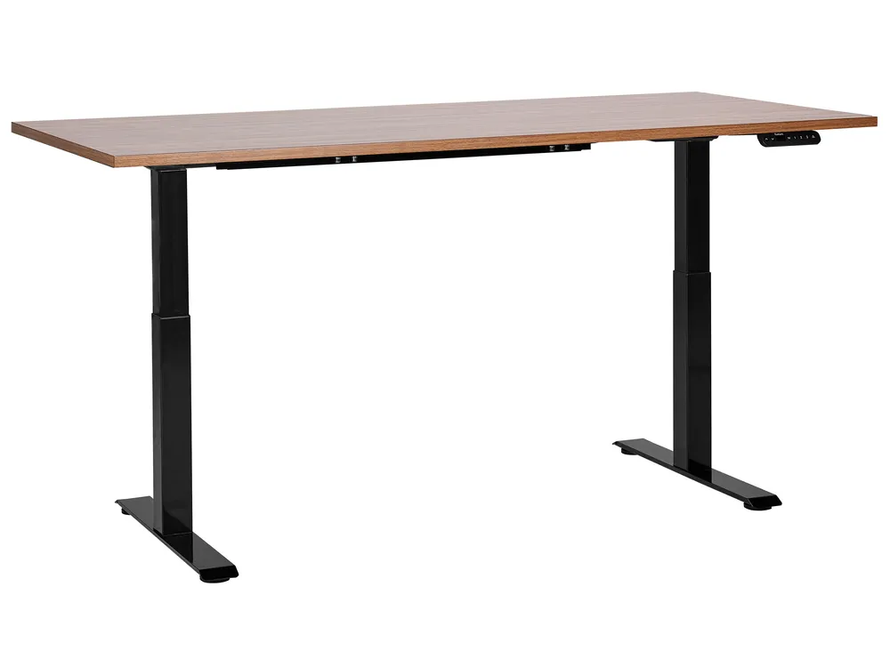 Electric Adjustable Standing Desk DESTINES 180 cm 80 cm Brown/ Black