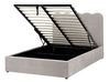 Ottoman Bed NANTERRE Chenille Taupe 120 x 200 cm (EU Small Double)