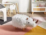 Dyrepuff WOOLLY Neshorn Fuskepels Hvit_1188341