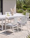 Set of 6 Garden Chairs with Cushions TAVIANO Metal Grey