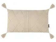 Set of 2 Decorative Cushions CAESIA 30 x 50 cm Cotton Light Beige Solid_915785