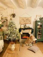 Artificial Snowy Christmas Tree TOMICHI 210 cm White_836732