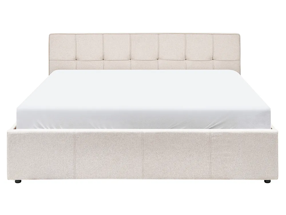 Seng med oppbevaring LAURESSES Lys beige 160 x 200 cm_1153510