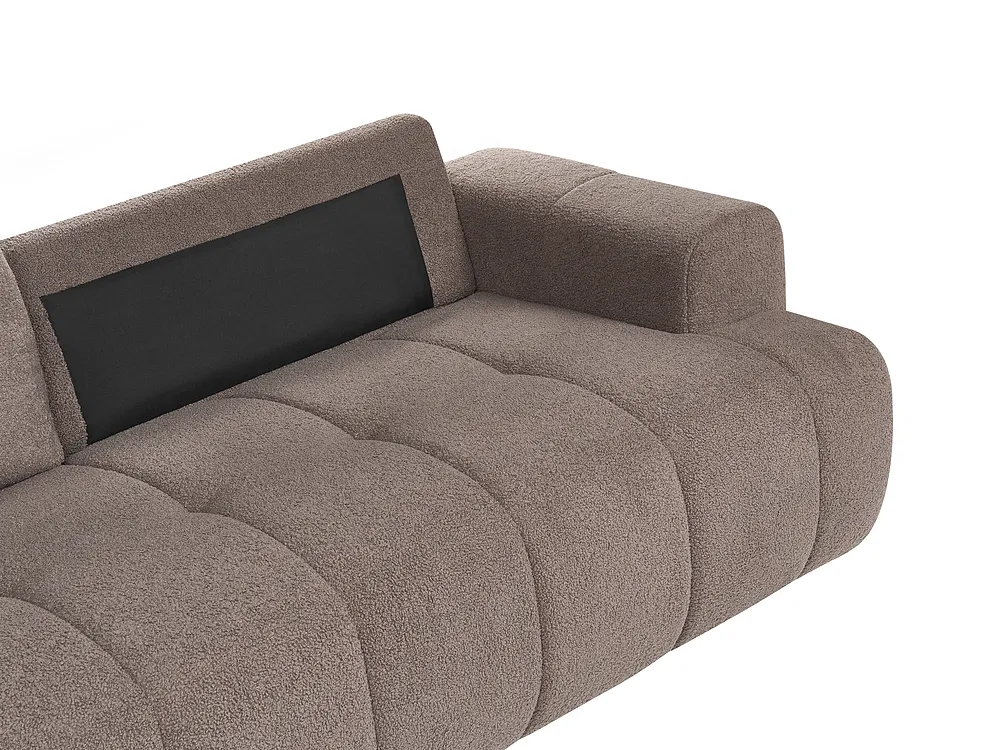 Sofa 3-seter NARILLA Bouclé Gråbrun_1161476