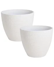 Set of 2 Plant Pots FRITILLARIA 50 cm Off-White_1123902