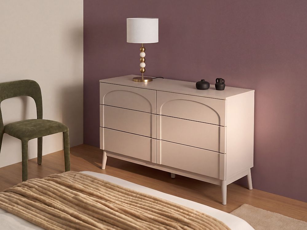 6 Drawer Chest BOULIA Light Beige