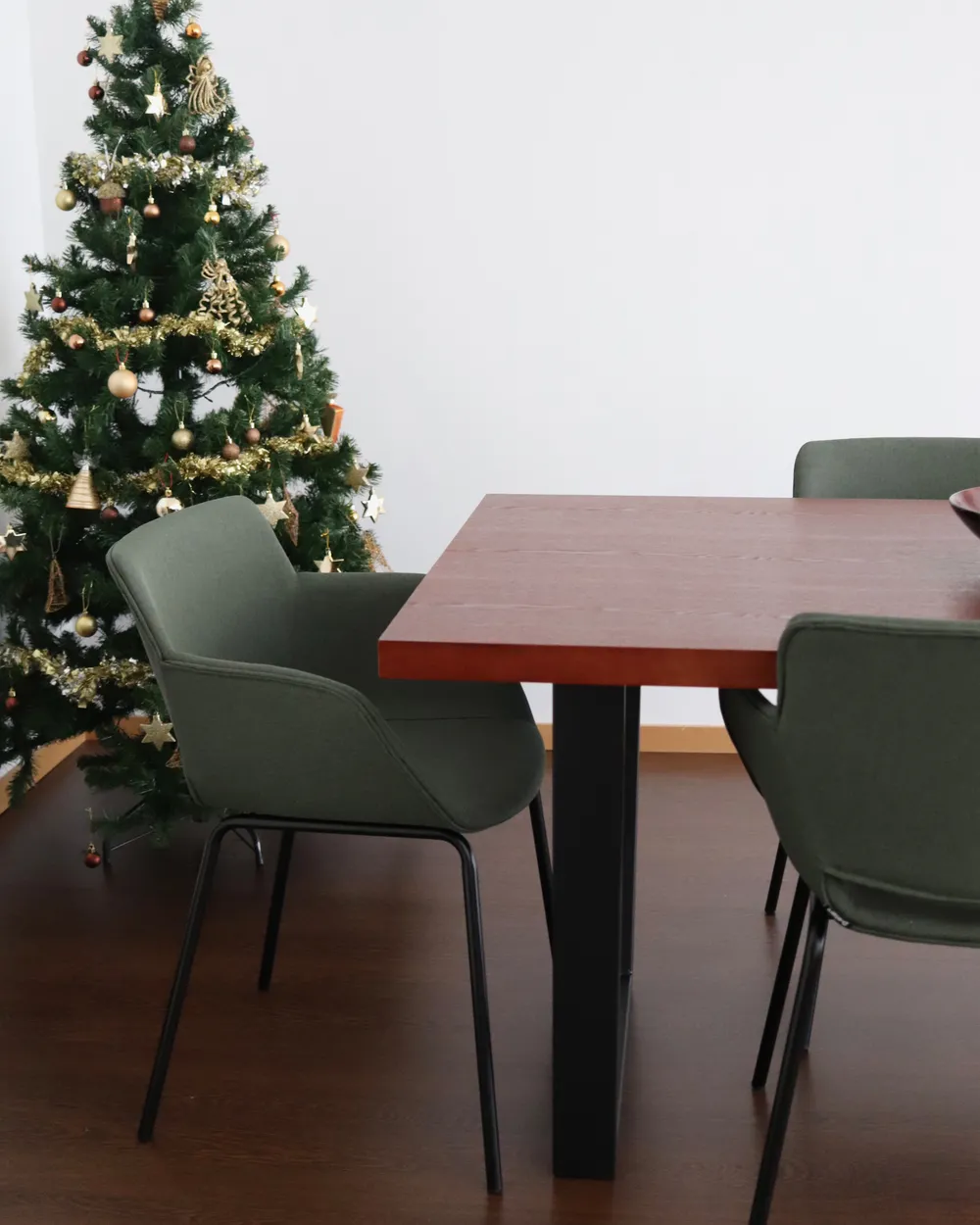Dining Table AUSTIN Dark Walnut 160 cm 90 cm_967807
