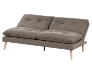 Sofa Bed 3 Seater YILA Fabric Brown_1056219