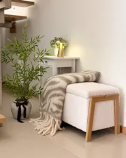 Storage Bench EDLAND Boucle White_1054435