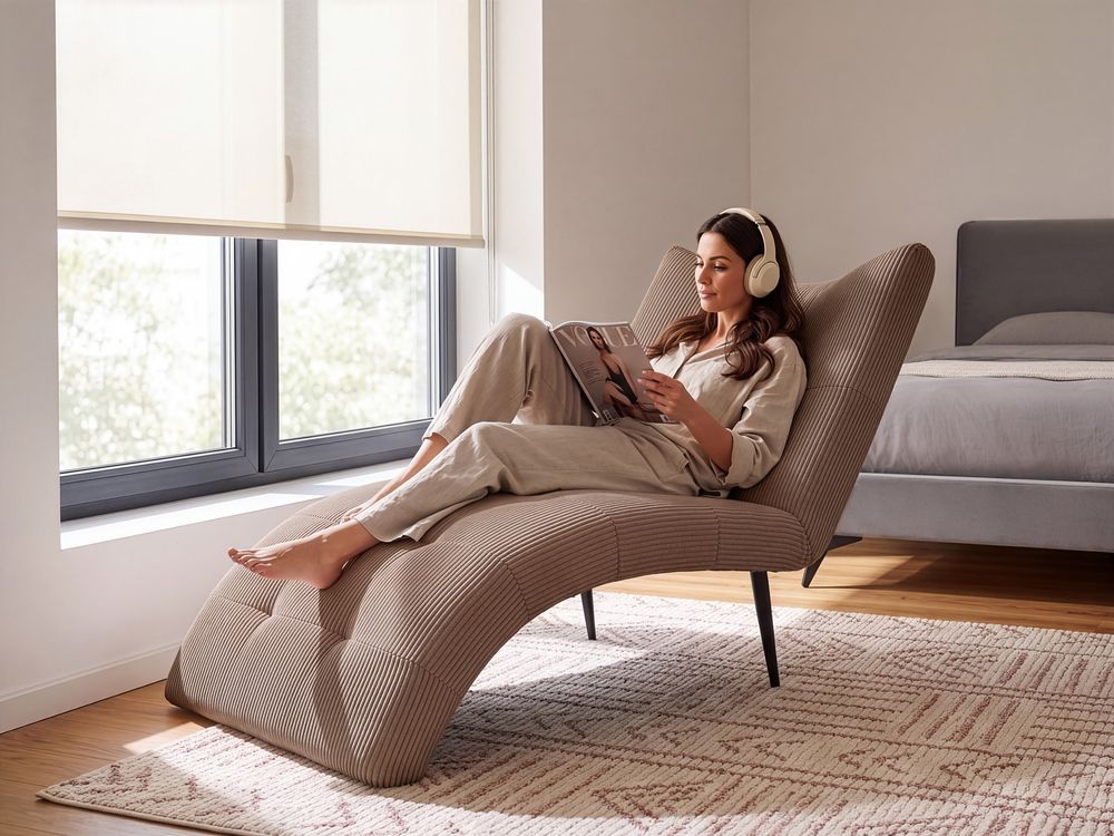 Sjeselong QUILLY Kordfløyel Mørk beige