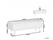 Upholstered Bench PATERSON Velvet Off-White_860465