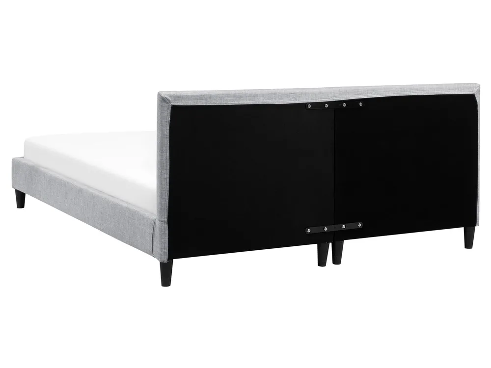 Säng med LED-belysning FITOU 160 x 200 cm Ljusgrå_709570