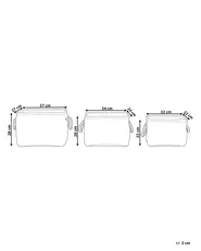 Set of 3 Baskets DARQAB Cotton Black/ White_849759