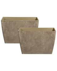 Sett med 2 plantepotter SILENEV 59 cm Brun_1123683