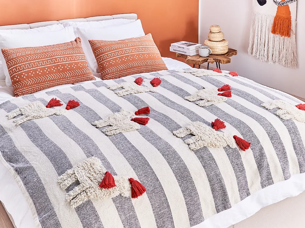 Blanket NAMTAR Cotton 125 x 150 cm White_1187359