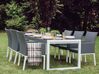 Garden Dining Set 6 Seater BACOLI with Cushions Metal Grey