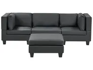Modulsoffa 3-sits UNSTAD Konstläder Svart_936300