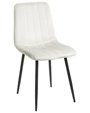 Set of 4 Dining Chairs KALISPELL Velvet Off-White_929028
