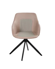 Ruokatuolisetti 2 kpl pyörivä LIKELY keinonahka Hiekanbeige_1042501