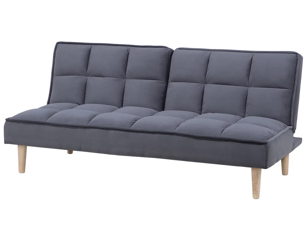 Sofa Bed 3 Seater SILJAN Fabric Dark Grey_702124