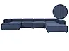 Modular Corner Sofa 5 Seater ARDAL Corduroy Dark Blue Left Hand