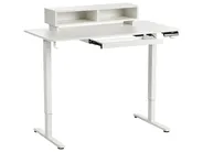 Elektriskt höj- och sänkbart skrivbord LUCAMA 120 cm 60 cm med USB-port Vit_1030921