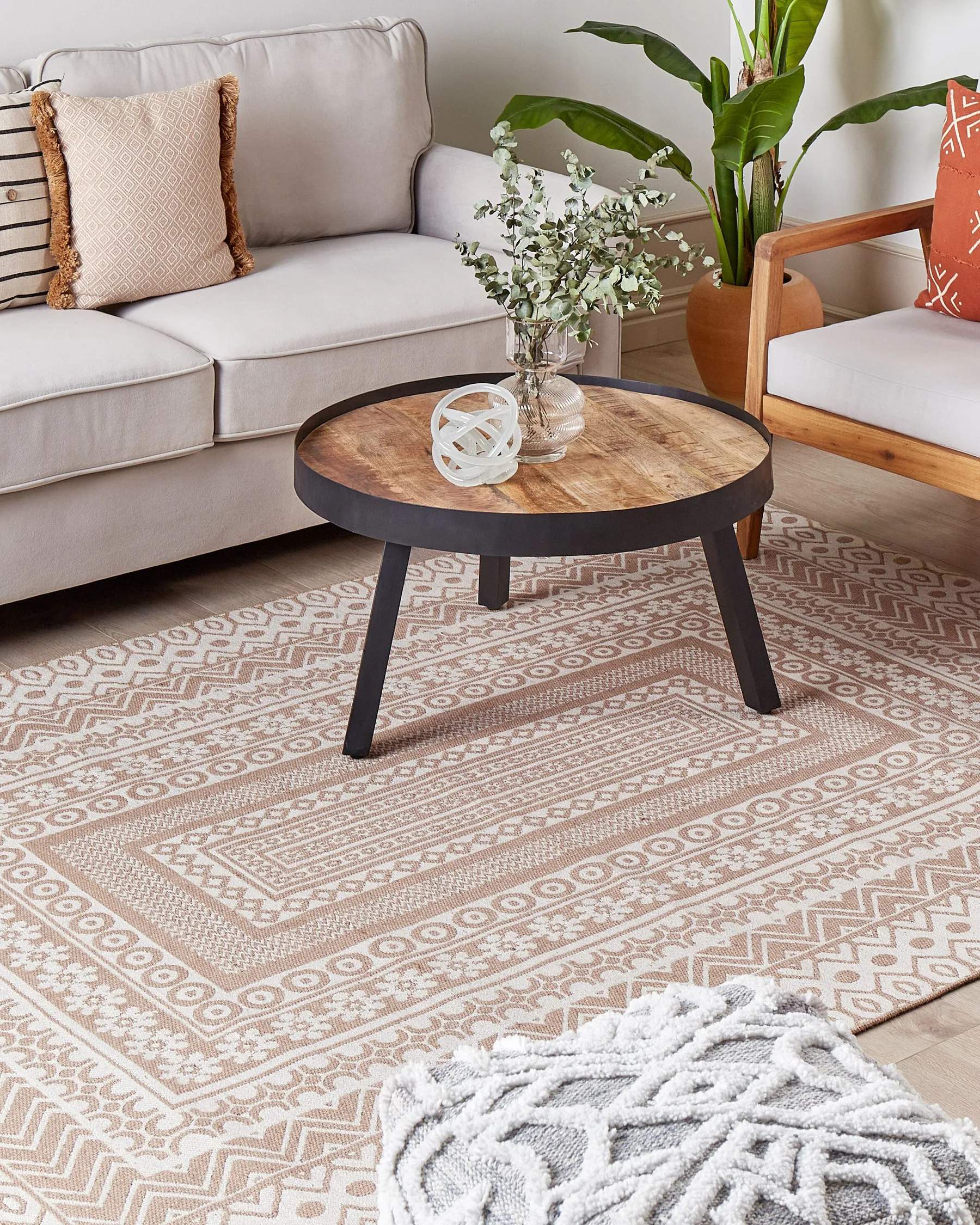 Matta BAGLAR Vit 160 x 230 cm Jute_853503