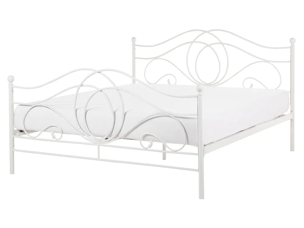 Metal Bed White LYRA Various Sizes