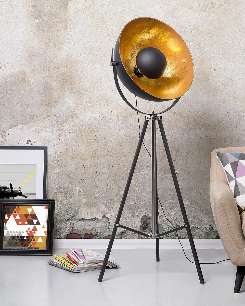 Floor Lamp THAMES Metal Gold