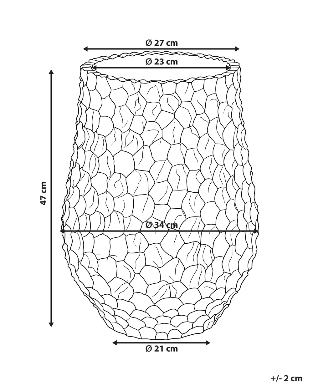 Kukkaruukku PILLERSEE 34 cm Vaaleanruskea_1164685