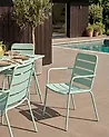 Set of 6 Garden Chairs TERENZO Metal Mint Green