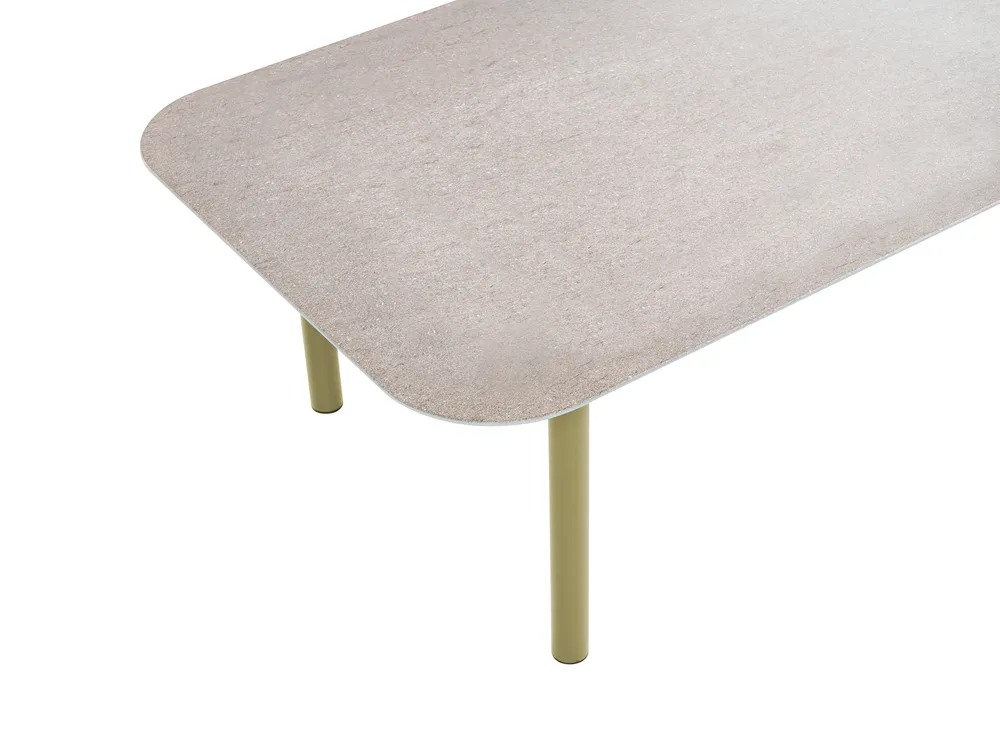 Garden Sofa with Table 4 Seater POLLINA Metal Green_1079020