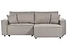 Sofa Bed KARILA with Storage Fabric Taupe Left Hand