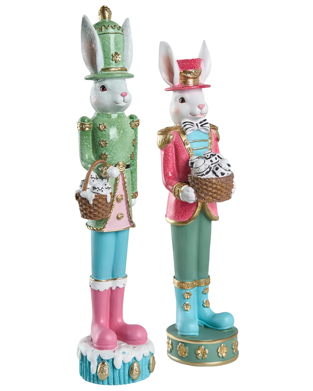 Set of 2 Figurines Rabbit MORUD Multicolour