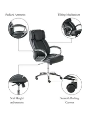 Executive Chair HONOR Faux Leather Black_995371