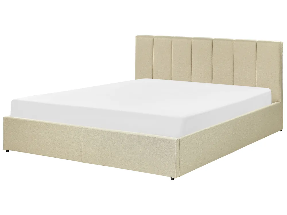 Sänky säilytystilalla DREUX Kangas Beige 160 x 200 cm_861170