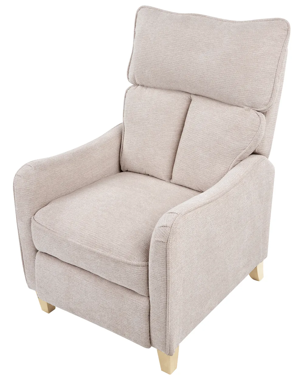 Reclinerfåtölj ROYSTON Inklusive fotstöd Beige_884480