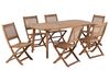 Garden Dining Set 6 Seater PARAGGI Certified Acacia Wood Natural
