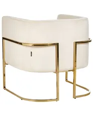 Fåtölj SIRKKA Sammet Ljusbeige_872170