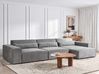 Modular Corner Sofa 4 Seater HELLNAR Fabric Grey Left Hand