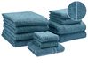 Set of 11 Towels ATAI Cotton Blue