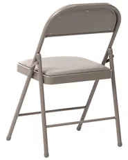 Set of 4 Folding Chairs SHASTA Metal Taupe_1039649
