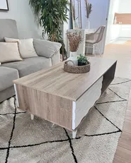Coffee Table SWANSEA with Storage Light Brown_860517