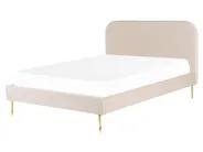 Sänky sametti FLAYAT 160 x 200 cm Vaaleanbeige_834181