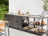 4 Piece Outdoor Kitchen Set with Sink VILAMA Black Metal