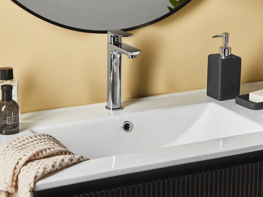 Basin Mixer Tap CHIMBOTE Brass Silver