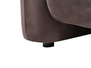 Living Room Set 4 Seater LEIREN Velvet Dark Brown_1028885