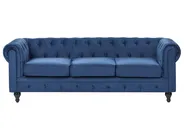 Sofa 3 Seater CHESTERFIELD Velvet Navy Blue_1042023