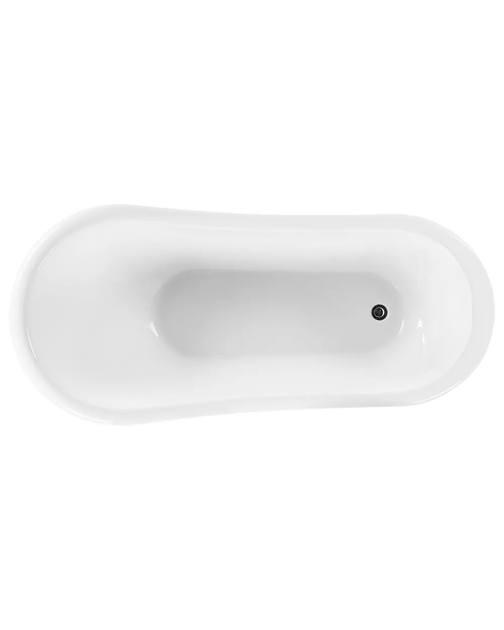 Fristående badkar CAYMAN 1700 x 760 mm Svart/ Vit_817183